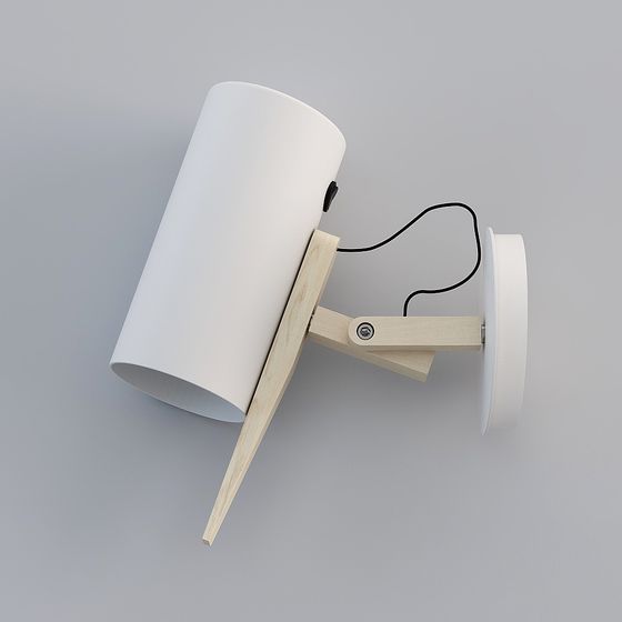 Low Poly Modern Wall Lamp 3D model