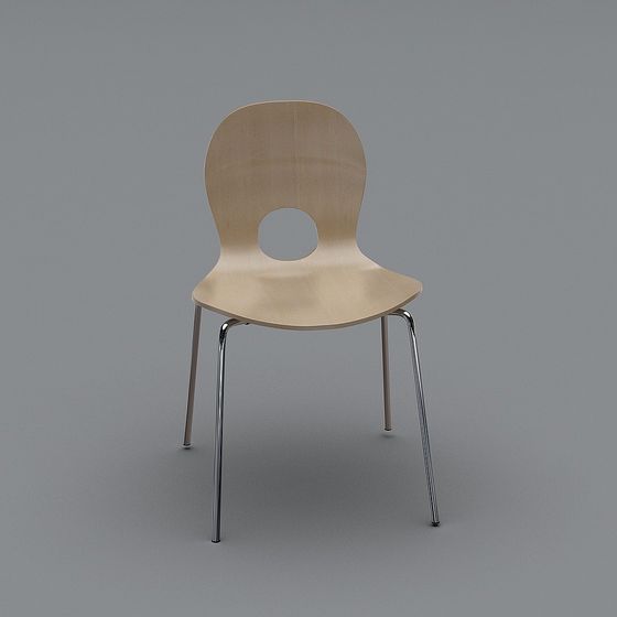 Unique Round Hole Chair 3D model