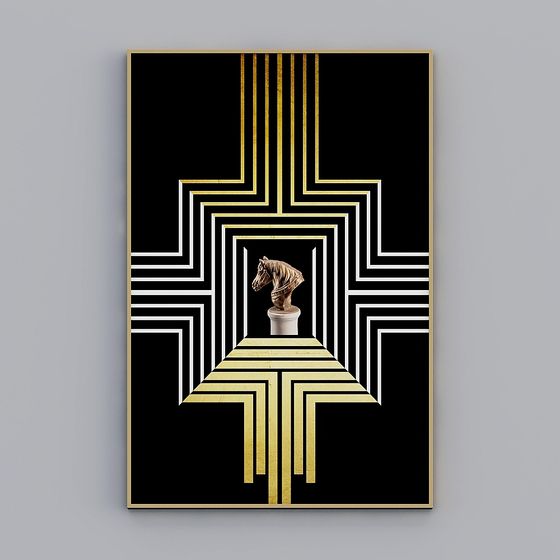 Timeless Horsehead 3D model in Modern Art Style