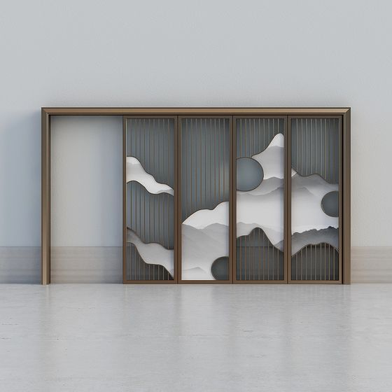 Elegant Low-Poly Screen 3D Model for Creative Spaces