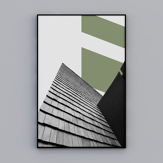 Tilted Roof 3D Model for Modern Architecture