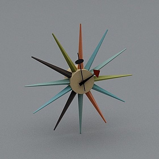 Starburst Clock 3D model