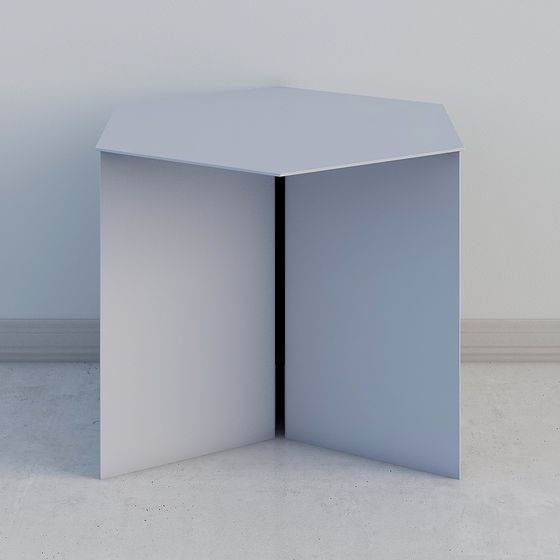 Triangle Side Table 3D model for Modern Interiors