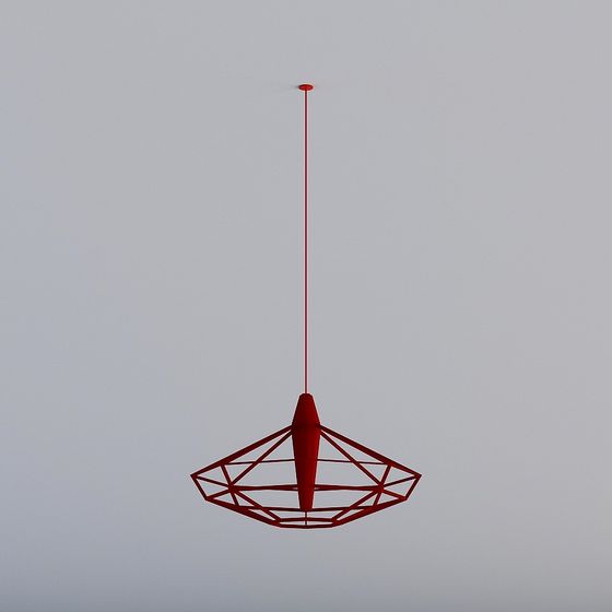 Stylish Geometric Pendant Light 3D model
