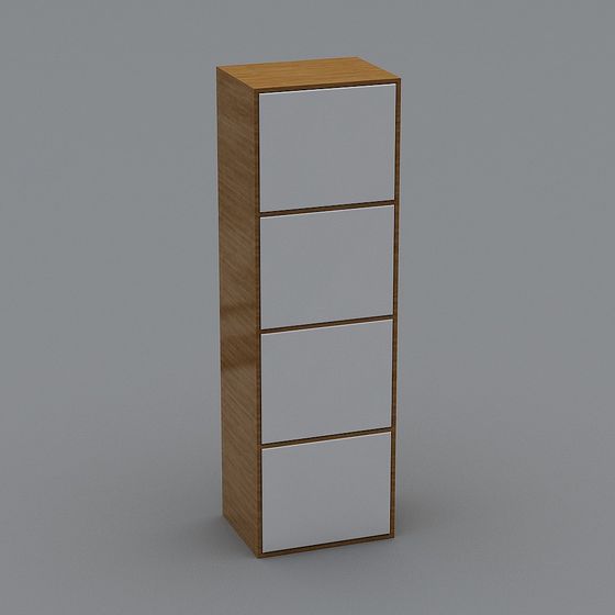 Wooden Storage Cabinet 3D model for Modern Spaces