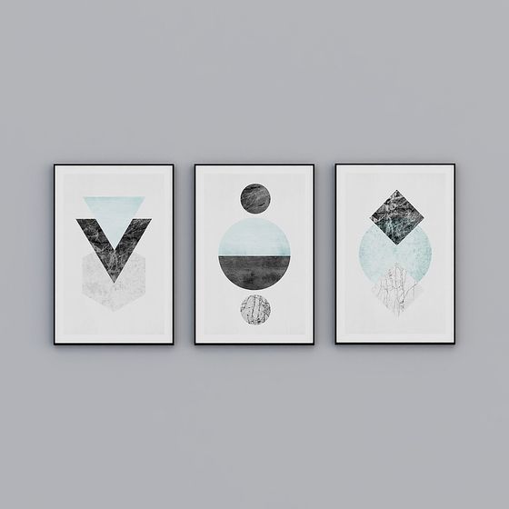 Bức tranh trang trí phòng khách Bắc Âu bằng đá cẩm thạch trừu tượng