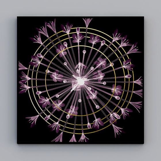 Mystical Violet Flower 3D model for Creative Projects