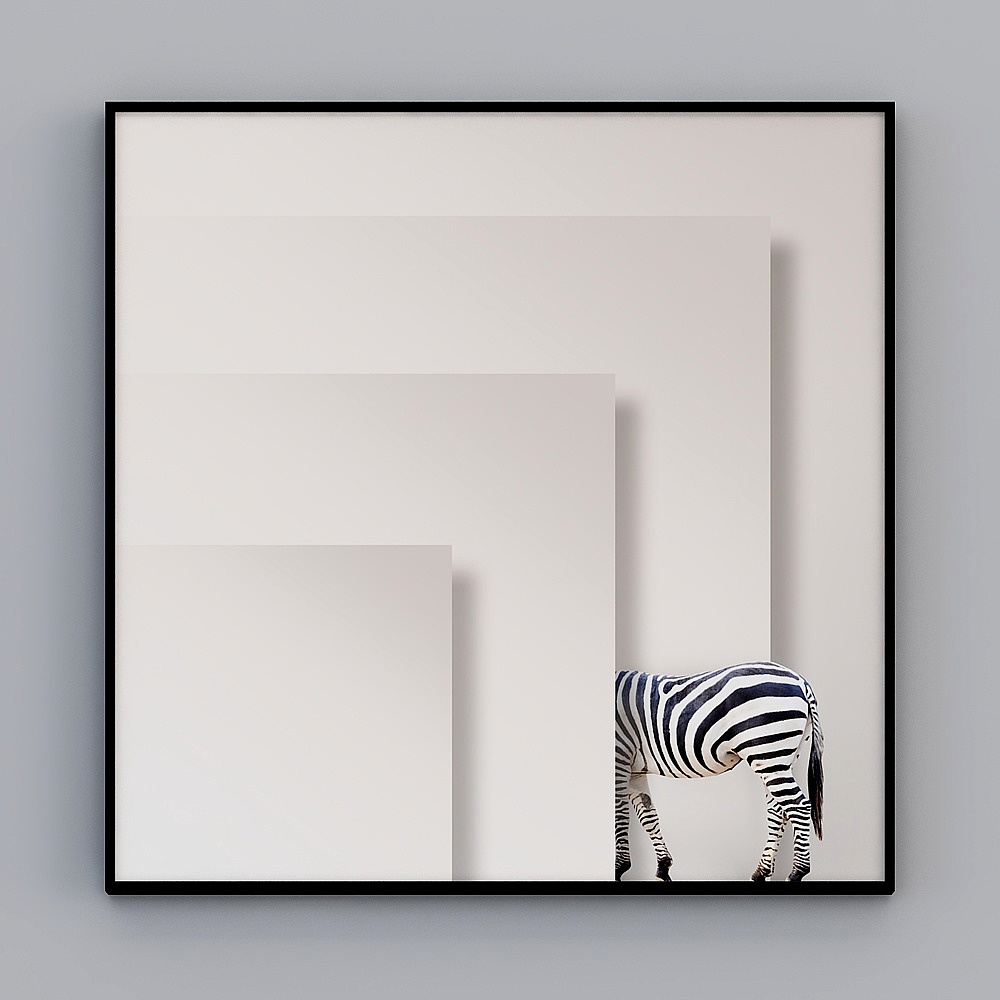 Nordic minimalist small fresh animal zebra living room bedroom decorative paintings