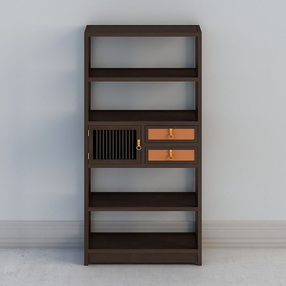 Artistic Polygonal Bookshelf 3D Model