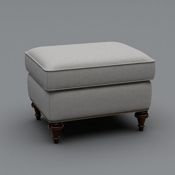 Vintage Stool 3D model with Classic Charm
