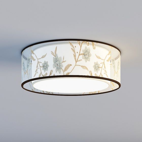 Floral Embrace Ceiling Light 3D model