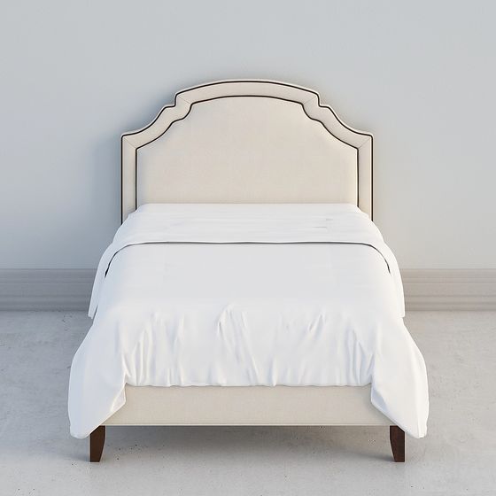 Elegant Bed Headboard 3D model for Modern Homes