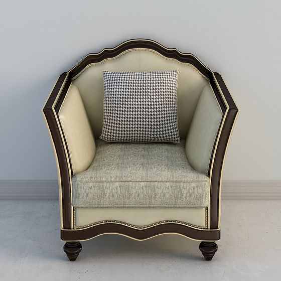 Elegant Retro Sofa Chair 3D model