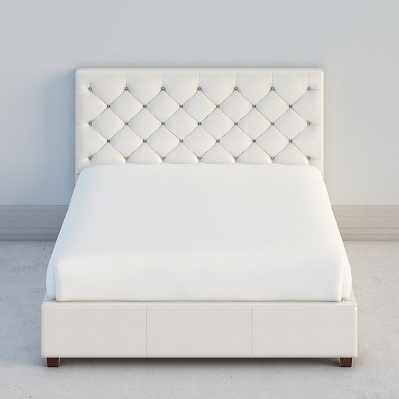 Stylish Low Poly Bed 3D model for Creative Spaces