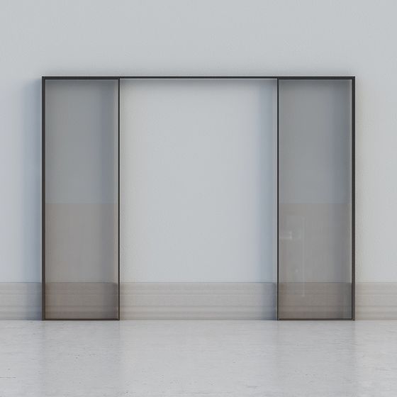 Modern Glass Sliding Door 3D model