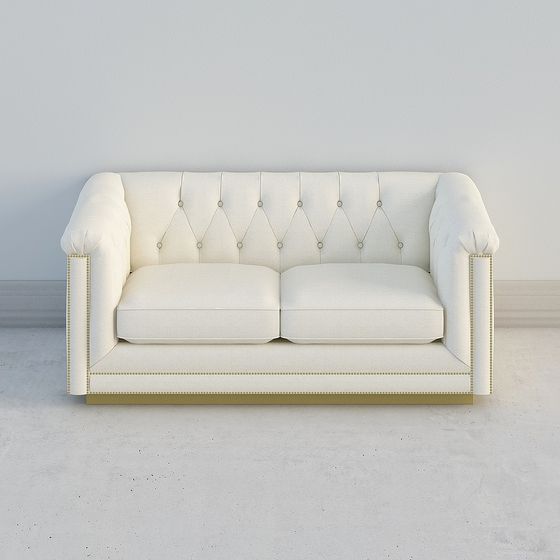 Elegant Low-Poly Sofa 3D model