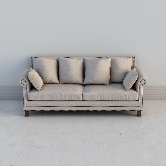 Urban Comfort Low-Poly Sofa 3D model for Modern Interiors