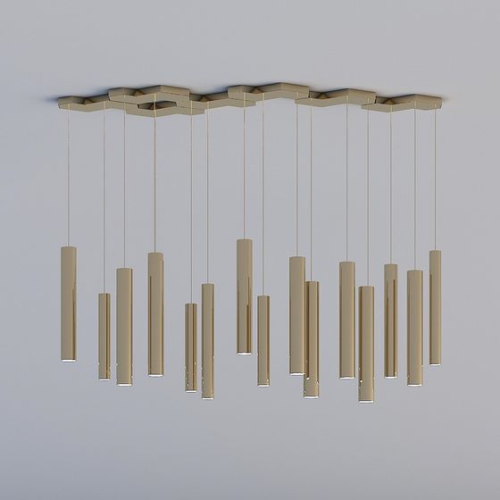 Flowing Light Contemporary Chandelier 3D model