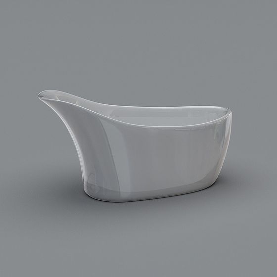 Luxurious White Bath Tub 3D Model