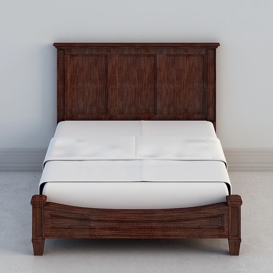 Vintage Bed 3D model with Low Polygon Design