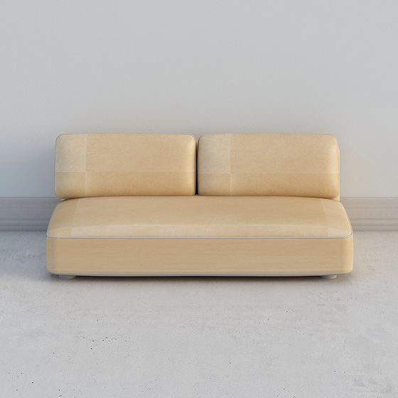 Comfortable Low Polygon Sofa 3D model for Modern Interiors