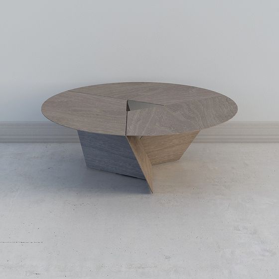 Geometric Dance Round Table 3D model for Stylish Interiors