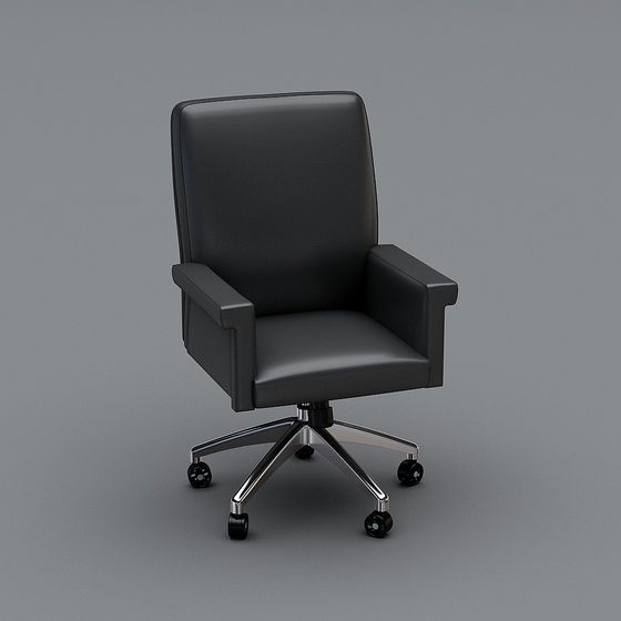 Sleek Low-Polygon Office Chair 3D model