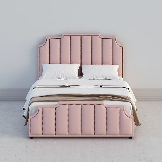 Elegant Polygonal Bed 3D model
