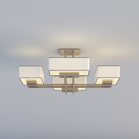 Elegant Minimalist Chandelier 3D model