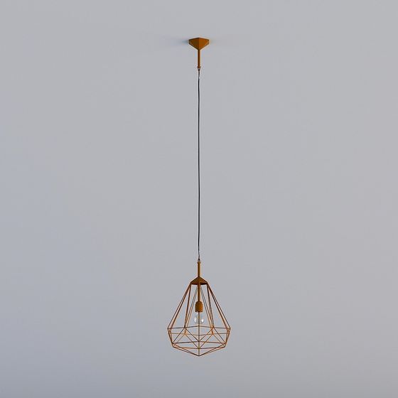 Modern Minimalist Geometric Chandelier 3D model