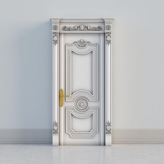 Elegant Baroque Style Door 3D model