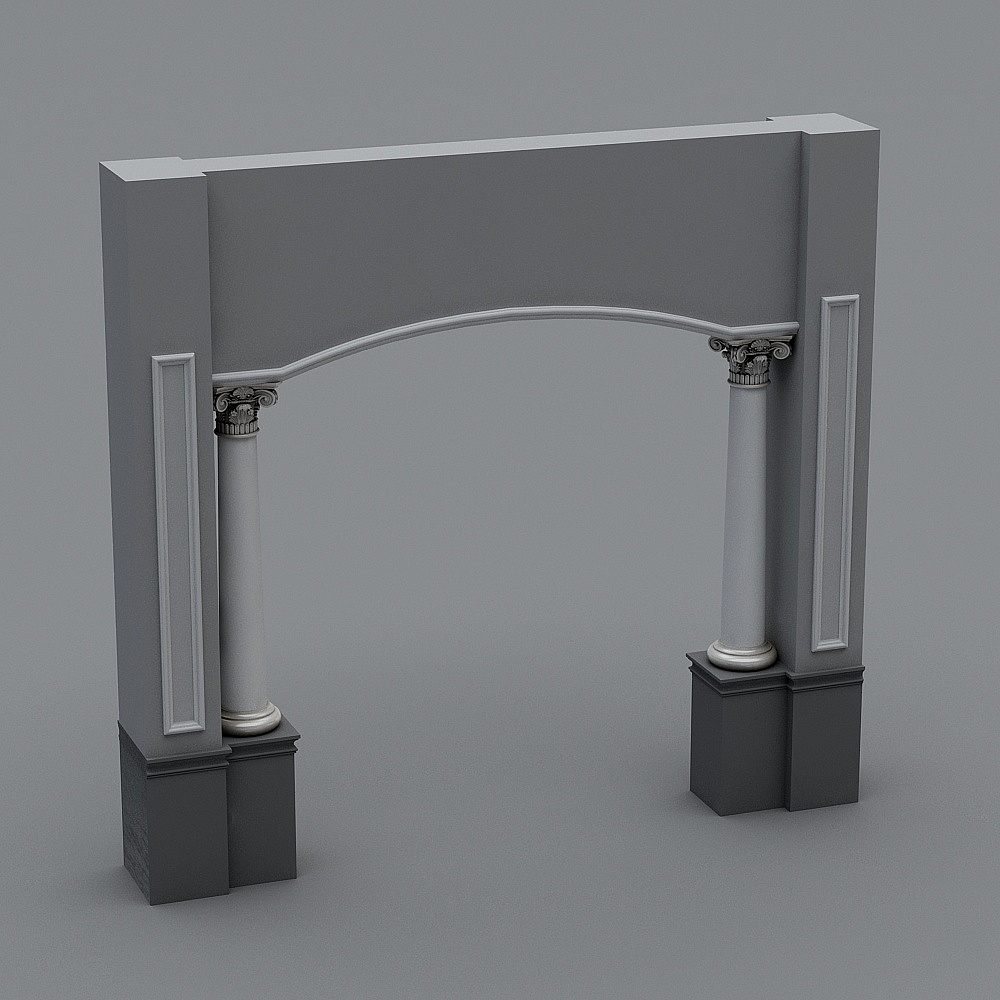 Elegant Roman Arch 3D model with Low Polygon Design