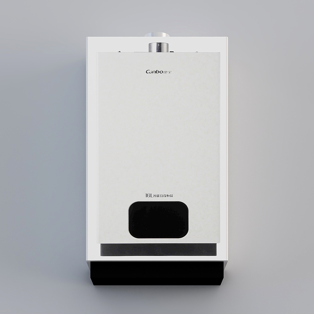 Sleek Gas Water Heater 3D model for Modern Interiors