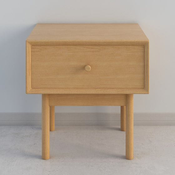 Stylish Low Poly Nightstand 3D model