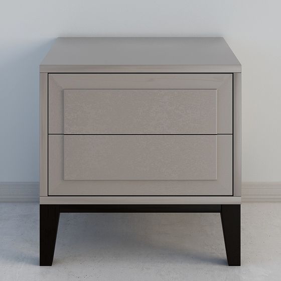 Elegant Gray Nightstand 3D model