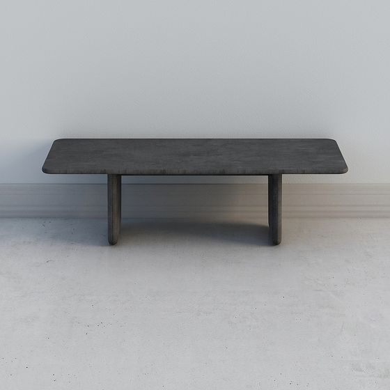Modern Concrete Bench 3D model