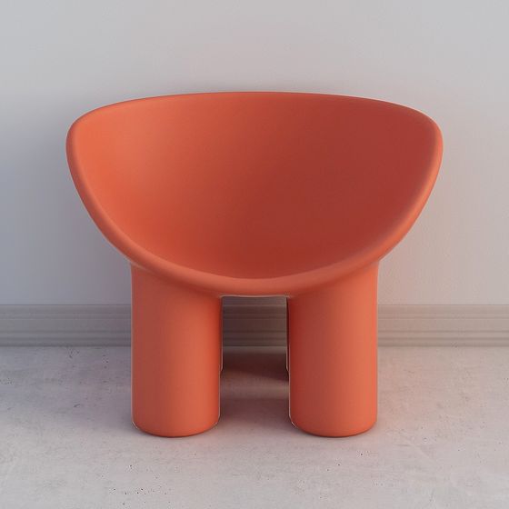 Geometric Coral Chair 3D model