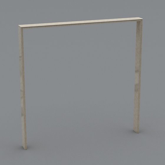 Stylish Wood Door Frame 3D model for Creative Projects