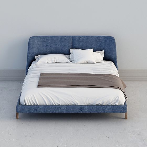 Modern Minimalist Bed Frame 3D model