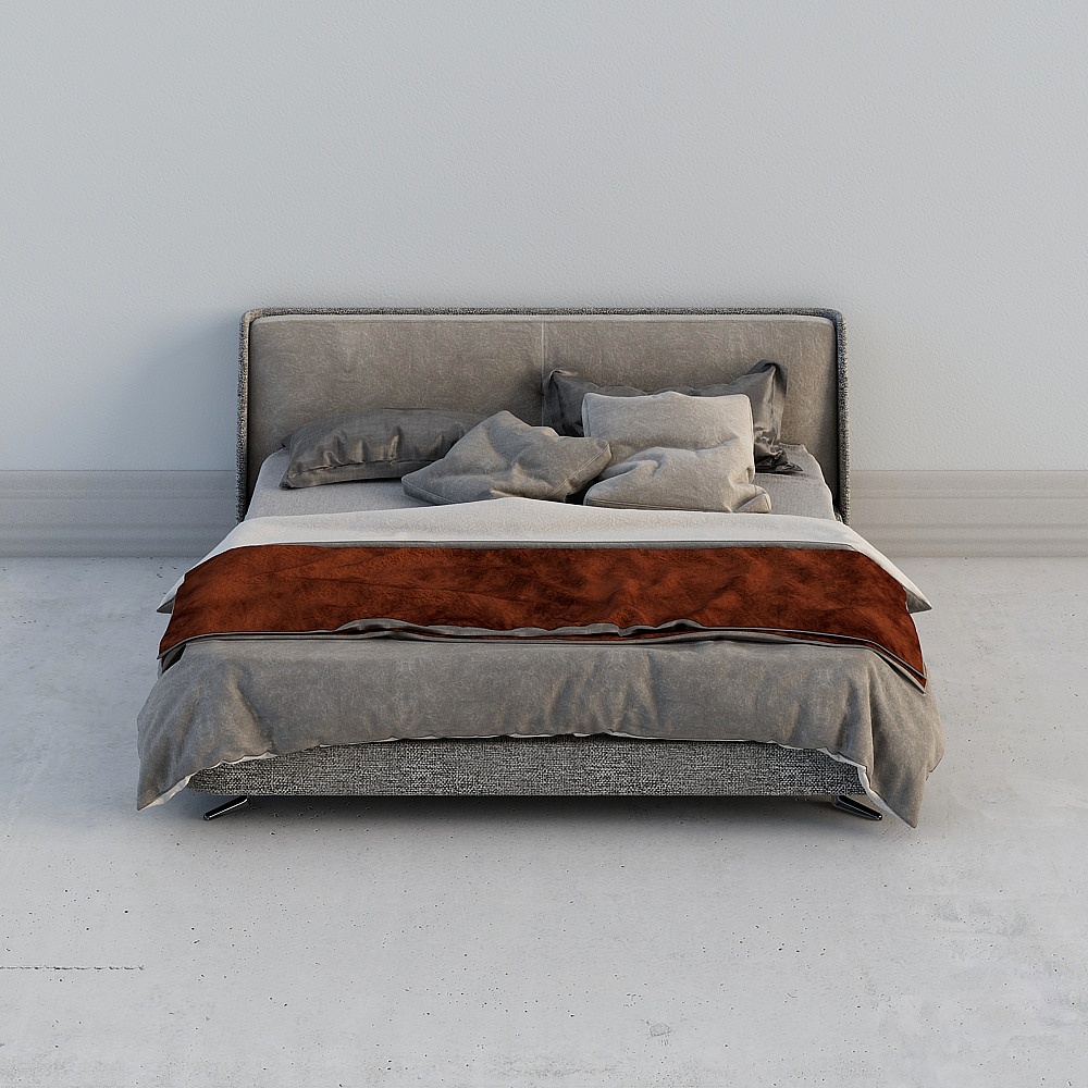 Современная двуспальная кровать Minotti-001