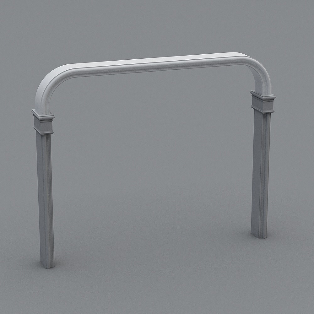 Elegant Archway 3D model in Low-Poly Style