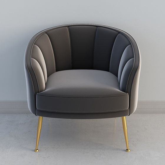 Elegant Low-Polygon Chair 3D Model