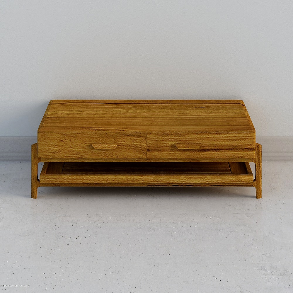 Wooden Storage Coffee Table 3D model