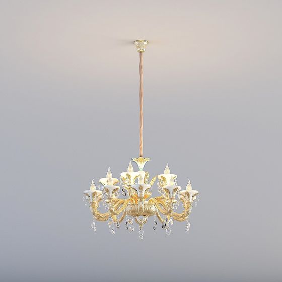 Elegant Chandelier 3D model for Luxurious Interiors