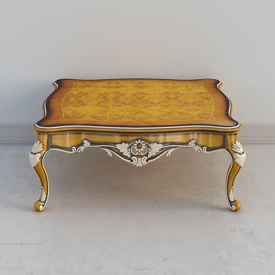 Elegant Retro Style Coffee Table 3D model
