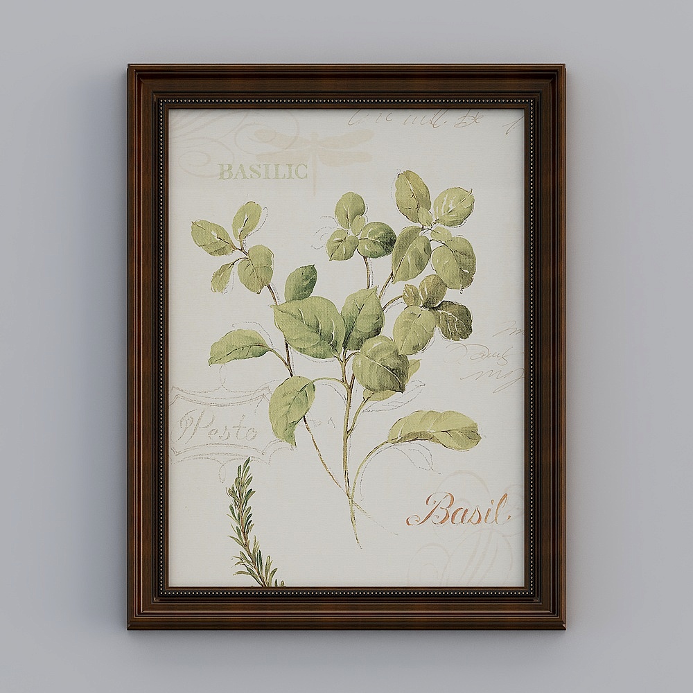 Basil Wall Art 3D Model