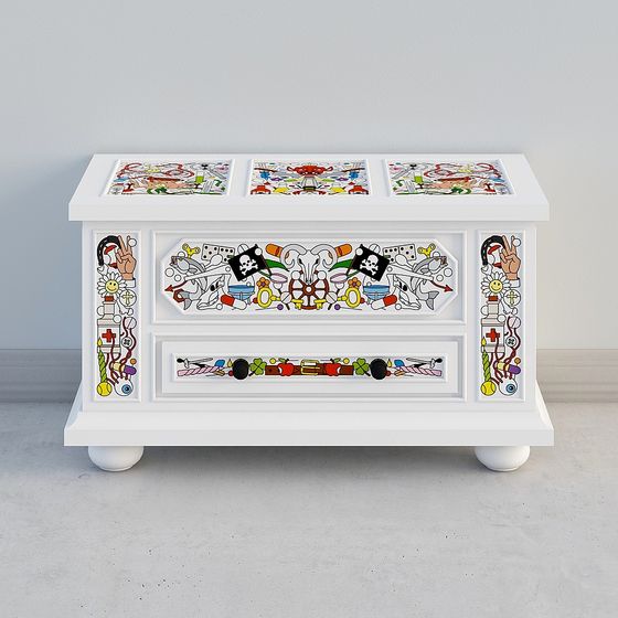 Graffiti Treasure Chest 3D model