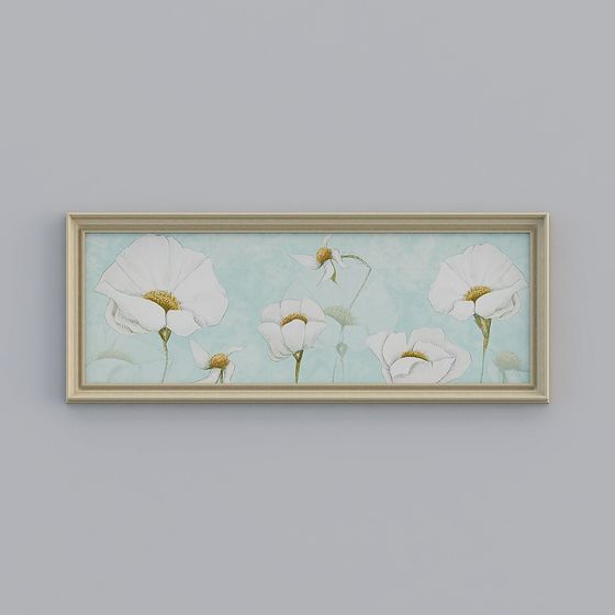 Enchanting Floral Wall Art 3D model for Creative Spaces