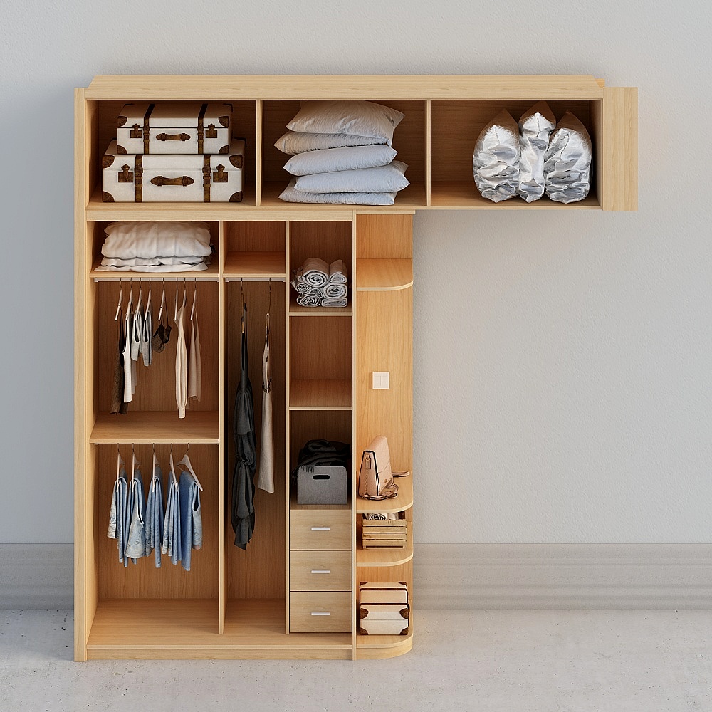 Armadio a doppia anta 2 con armadio superiore 3