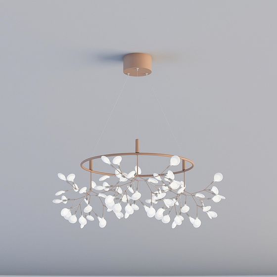 Charming Low-Poly Pendant Light 3D model